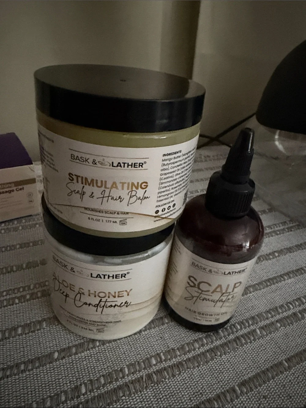 Bask & Lather Stimulating Scalp & Hair Balm — Cream scalp stimulator